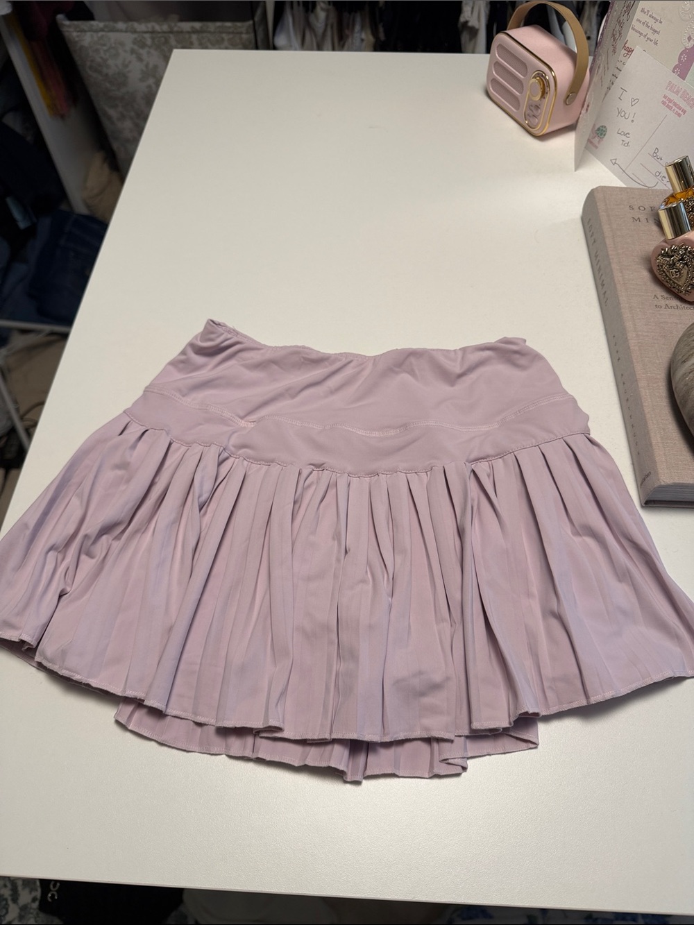 Goldhinge Pleated Mini Skirt - Light Lavender